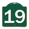 Signmission Designer Series Sign-Sign W/ Number 19, Green & White Aluminum Sign, 18" x 18", GW-1818-22903 A-DES-GW-1818-22903 - alternate 1